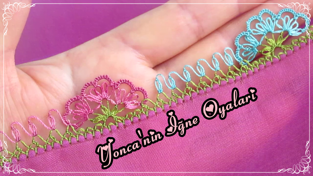 Pembe Yazma üzerine Ağır İğne Oyası