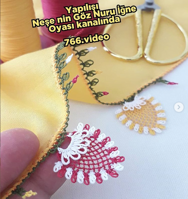renkli iğne oyası