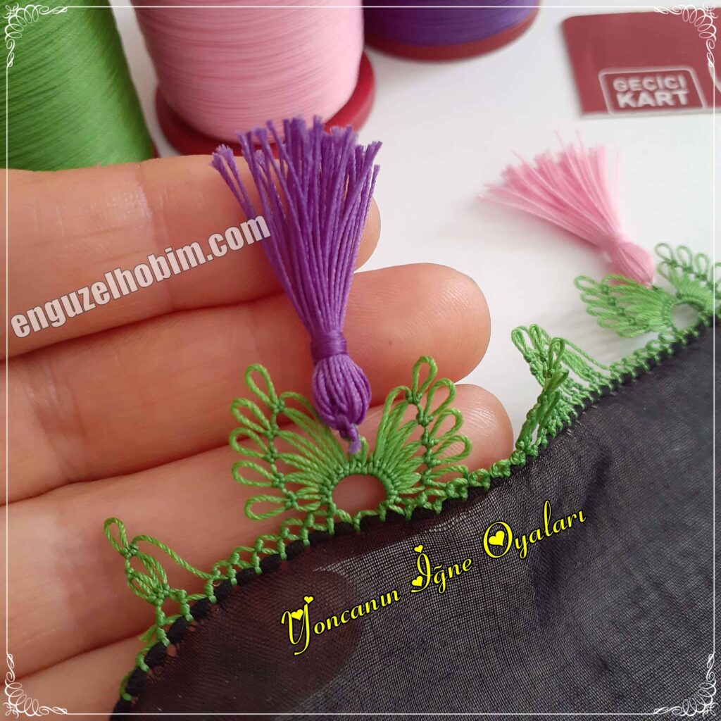 Güzelliği İle Dikkat Çeken İğne Oyası Modelleri püsküllü iğne oyası modelleri