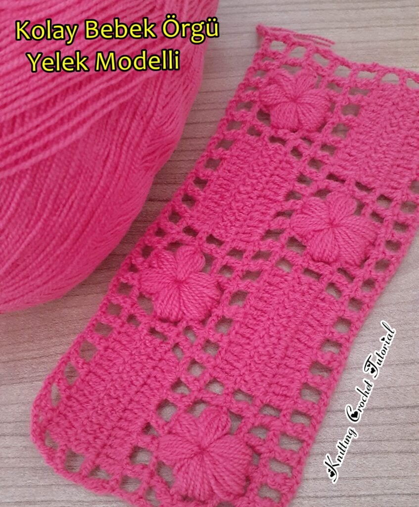 Kolay Bebek Örgü Yelek Modelli