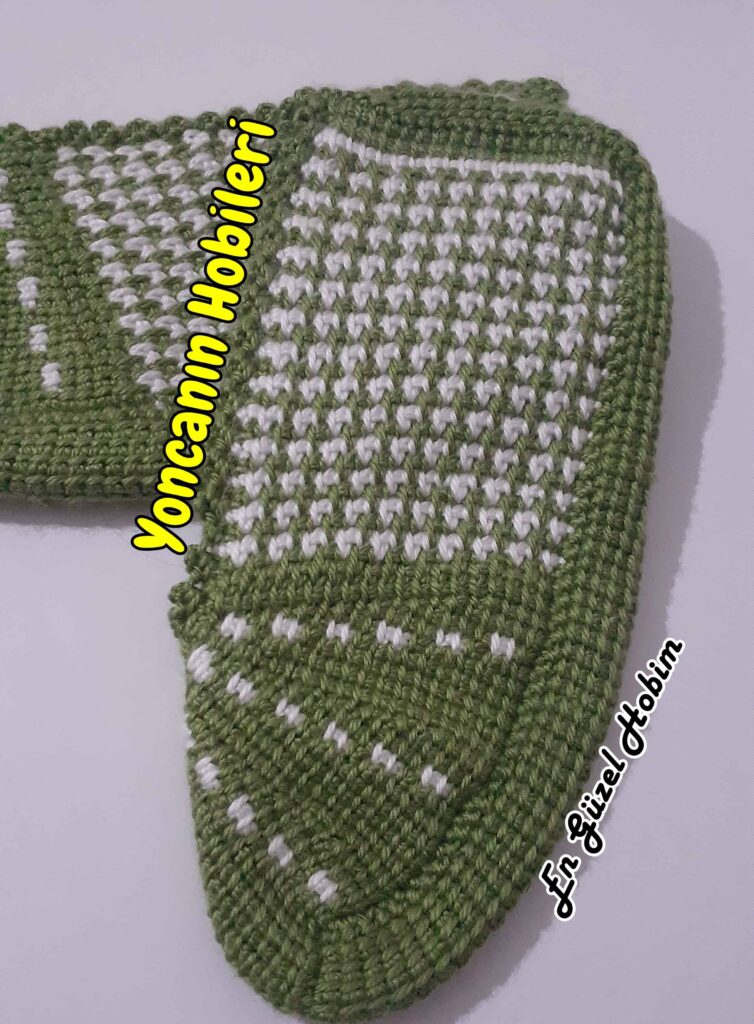 Çok Kolay Tunus İşi Patik Örgü Modeli çeyizlik patik örgü modelli