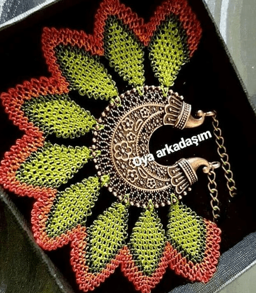 İğne Oyası Fular Modelleri gösterişli iğne oyası fular modelleri
