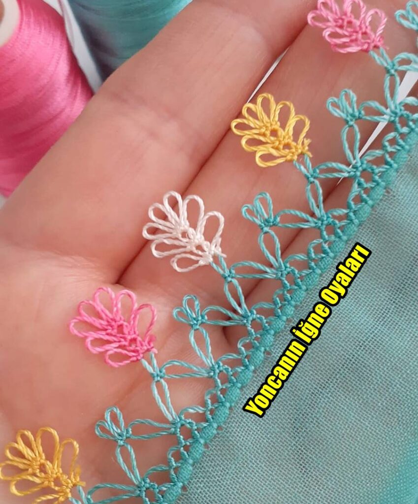 cıvıl cıvıl rengarenk iğne oyası modelleri