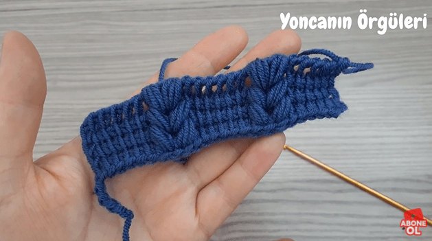 şal için tunusian knitting örgü yapımı