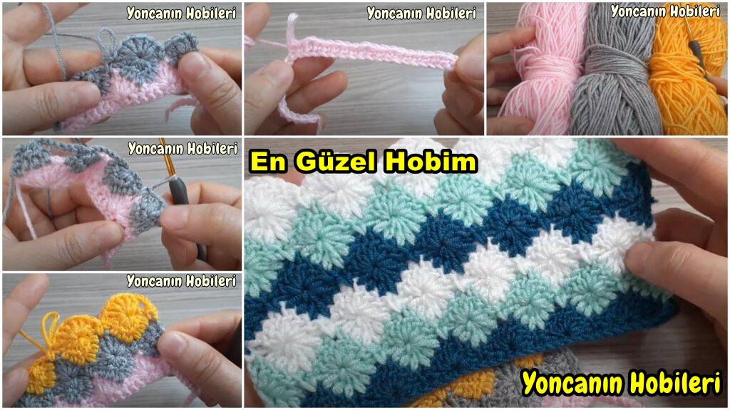 Komşu Çatlatan Tığ işi Yapımı Çok Kolay yelek battaniye hırka çanta örgü modeli * how to knitting