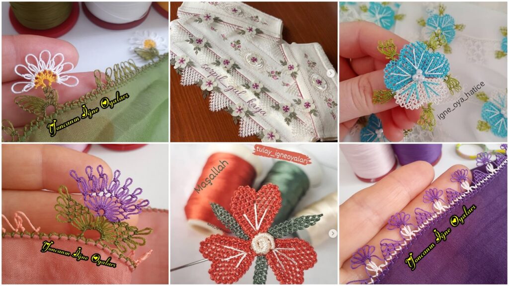 Cıvıl Cıvıl Rengarenk İğne Oyası Modelleri | En Yeni Yazma ve Havlu Kenarı Oya Örnekleri
