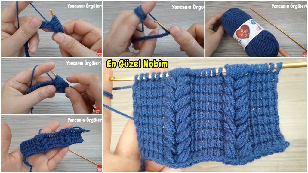 Tunus İşi Örgü Modeli – Tunusian Knitting