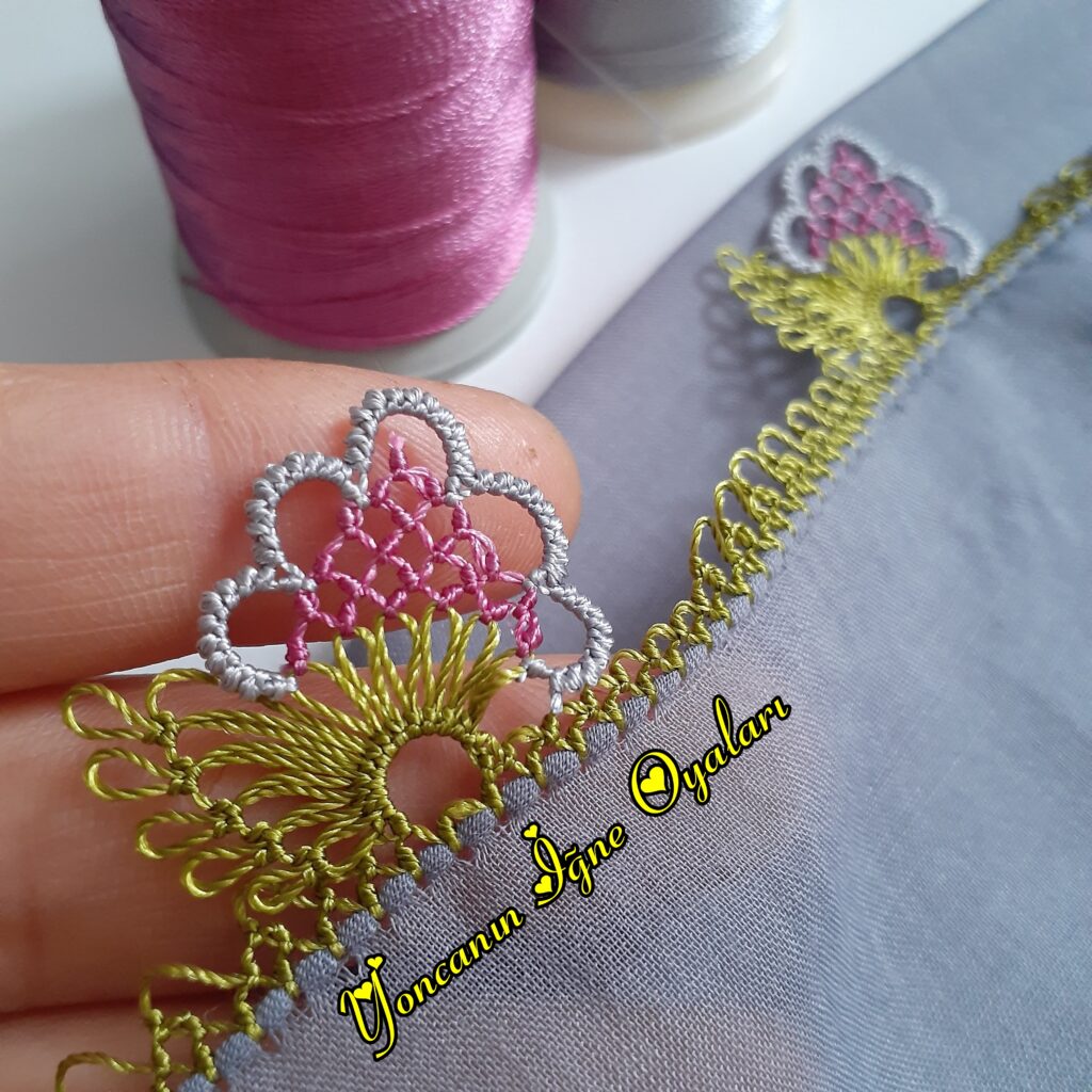 tülbent kenarı iğne oyası modeli sade ve modern motif yapısı