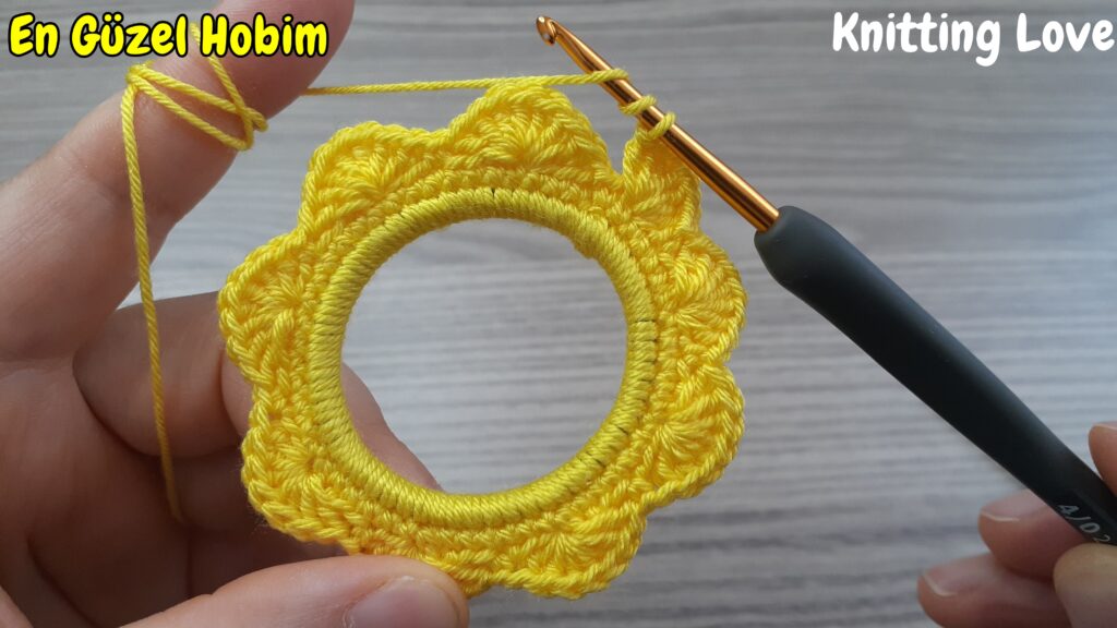 Plastik Şişe Kapağından Örgü Çerçeve Modeli örgü modeli