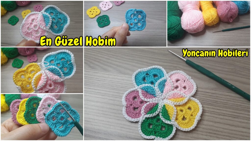 Yapımı Çok kolay Tığ İşi Bardak Atlığı Örgü Modeli