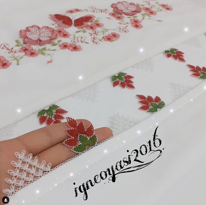 Göz Alıcı En Güzel İğne Oyası Modelleri iğne oyası havlu kenarı modelleri