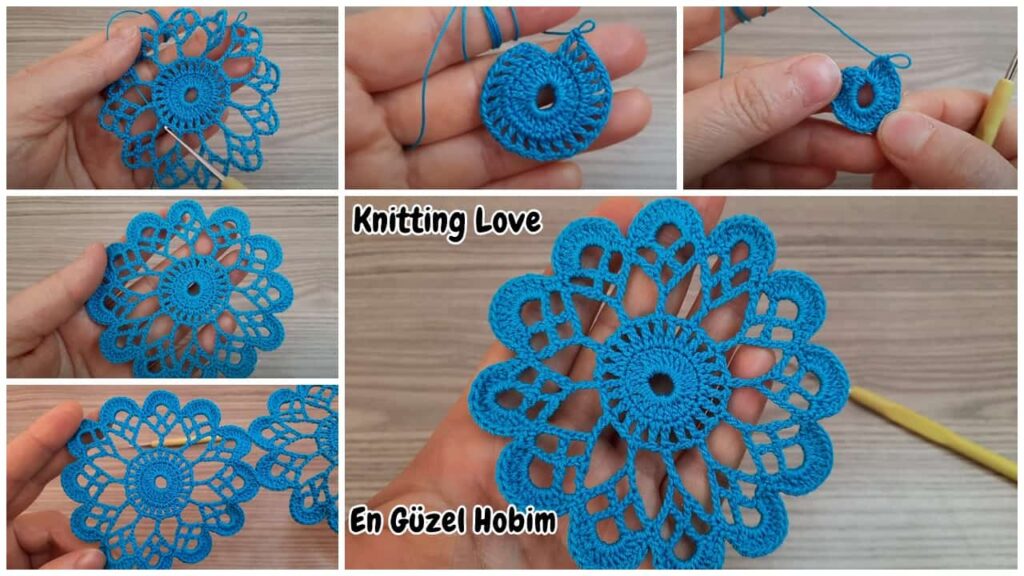 Cıvıl Cıvıl Renkli Yuvarlak Tığ İşi Dantel Modeli 😍 Kolay ve Şık Örgü