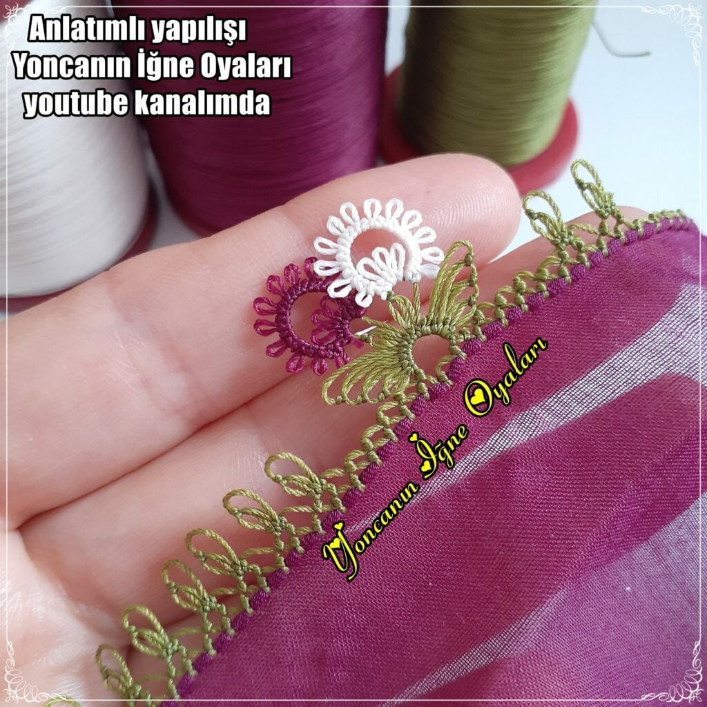İğne oyası yazma kenarı modelleri