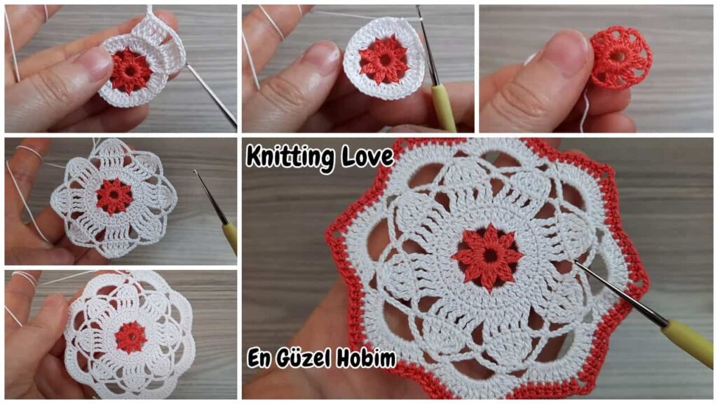 Çeyizlik Yuvarlak Tığ İşi Dantel Örgü Modeli