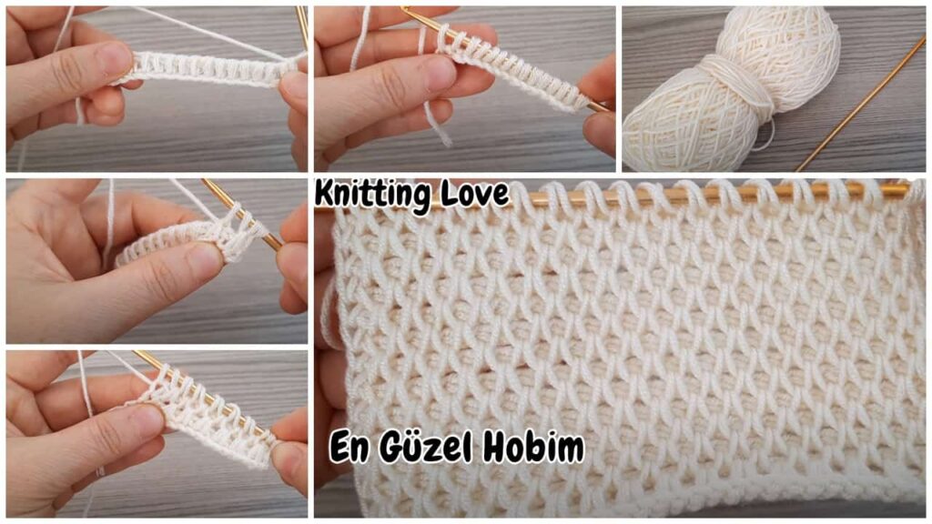 Tunus İşi Yapımı Kolay İşkembe Örgü Modeli