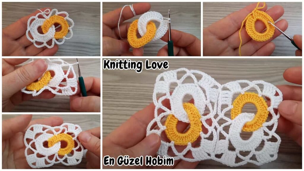 Kimse Bu Kadar Kolay Olduğuna İnanmıyor! 😍 Çift Halkalı Tığ İşi Örgü Modeli
