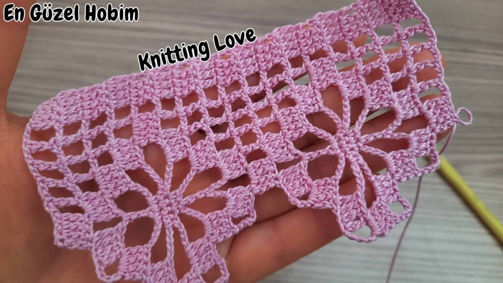yatak örtüsü tığ işi örgü modeli