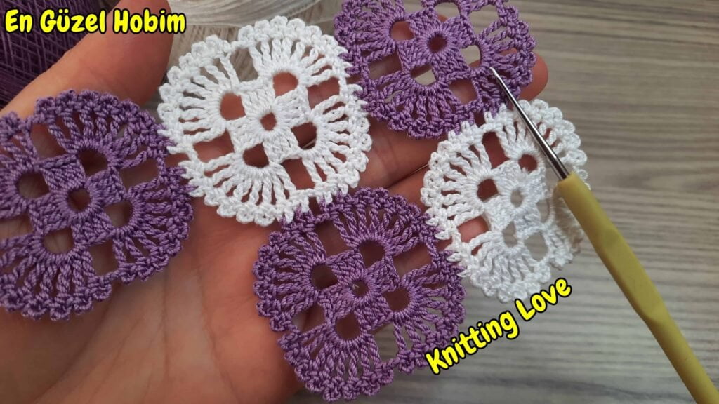 Şahane Rengarenk Kare Tığ İşi Örgü Modeli