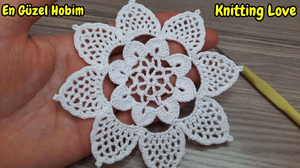 Göz Alıcı Şahane Tığ İşi Çiçek Örgü Modeli