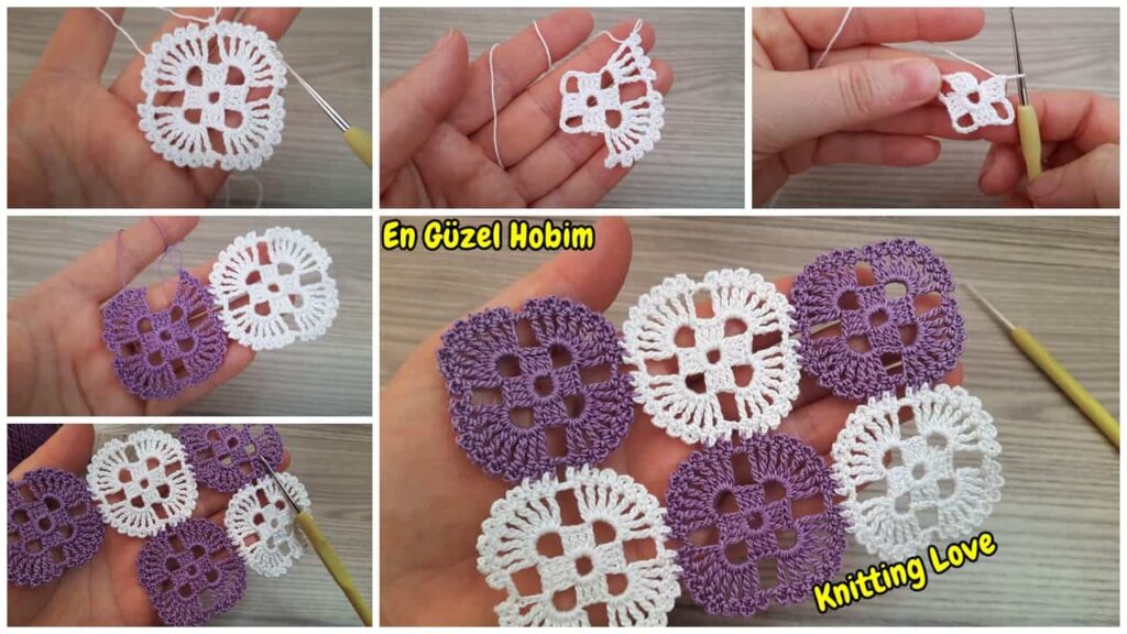 Şahane Rengarenk Kare Tığ İşi Örgü Modeli