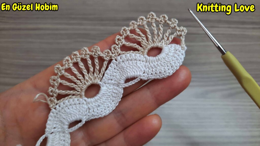 ikili sarmal tığ işi örgü modeli