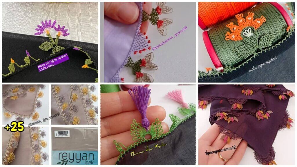 Yazma Kenarlarına İşlenen Şıkır Şıkır İğne Oyası Modelleri
