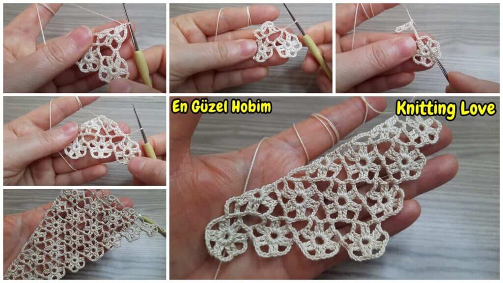 Muhteşem Tığ İşi Örgü Çiçek Desenli Modeli Yapımı