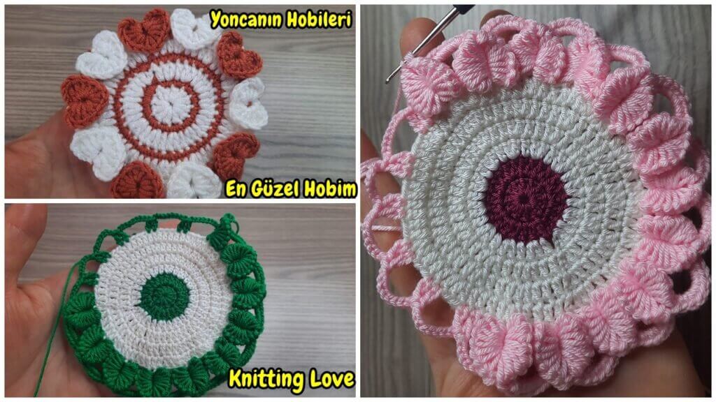 Yuvarlak Tığ İşi Örgü Modelleri | 3 Cıvıl Cıvıl Crochet Supla Motif
