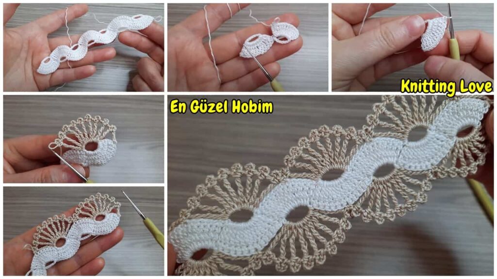 İkili Sarmal Tığ İşi Muhteşem Örgü Modeli