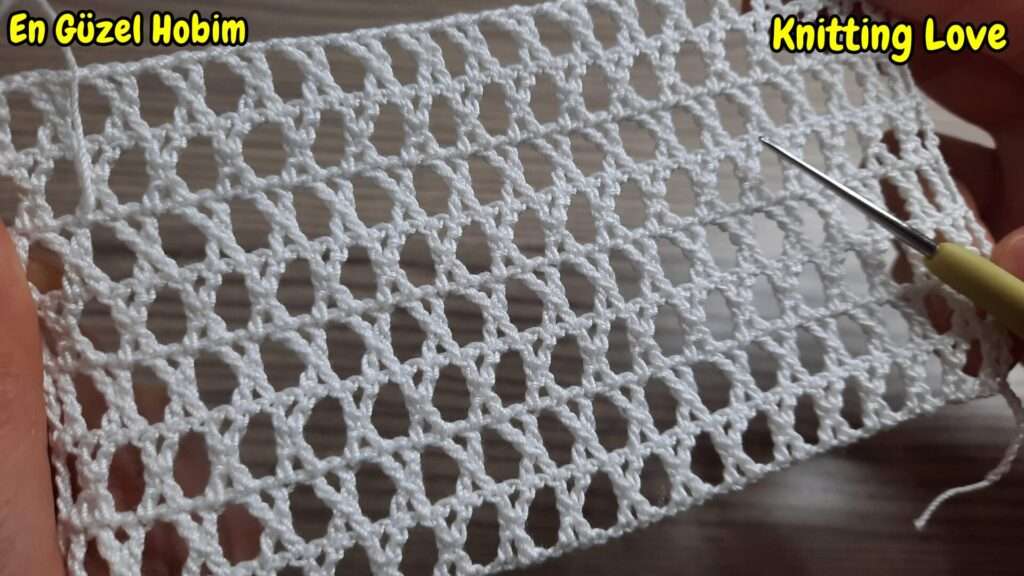 Yeni Delikli Muhteşem Tığ İşi Örgü Modeli Yapımı