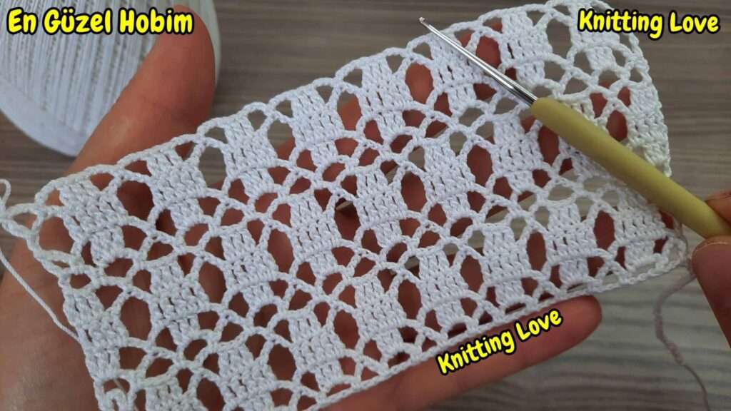 şık tasarım tığ işi örgü modeli