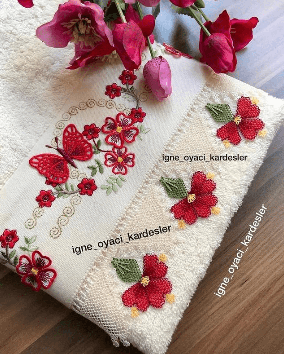 En Işıltılı İğne Oyası Yazma ve Havlu Kenarı Modelleri iğne oyası modelleri yeni