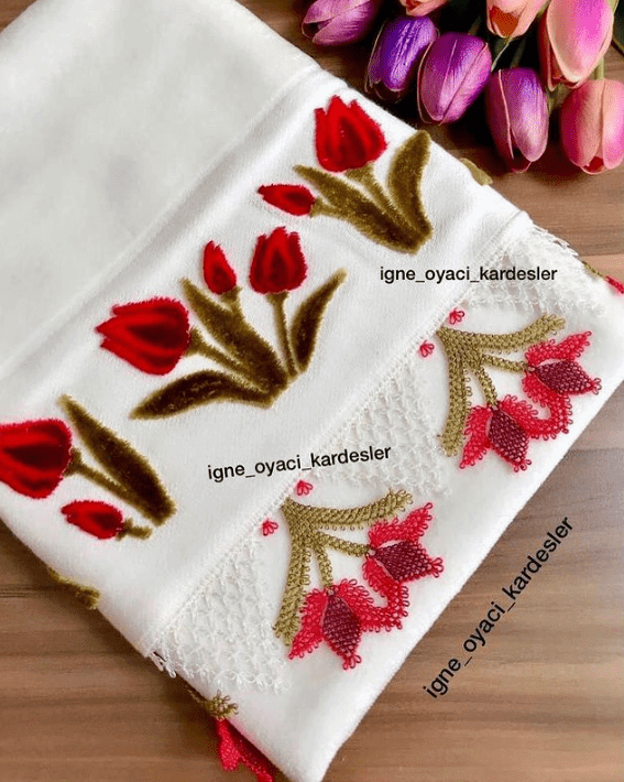 iğne oyası havlu kenarı modelleri