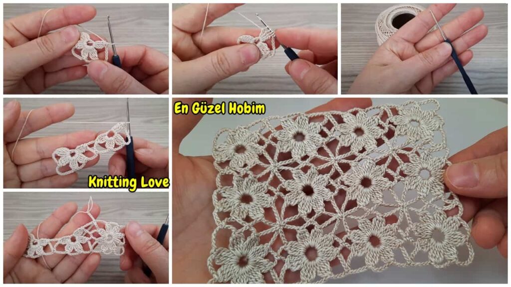 Fantastik Tığ İşi Çiçek Desenli Örgü Modeli Yapımı | Yelek ve Şal İçin Zarif Crochet Pattern