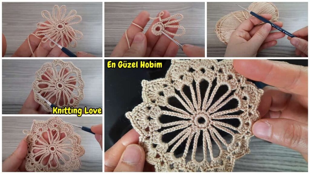 Fantastik Yuvarlak Tığ İşi Örgü Modeli Yapımı