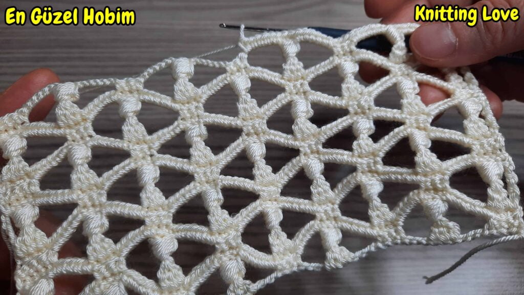 Kalın Sağlam Burgulu File Tığ İşi Örgü Modeli