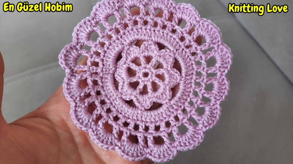 crochet yuvarlak motif modeli
