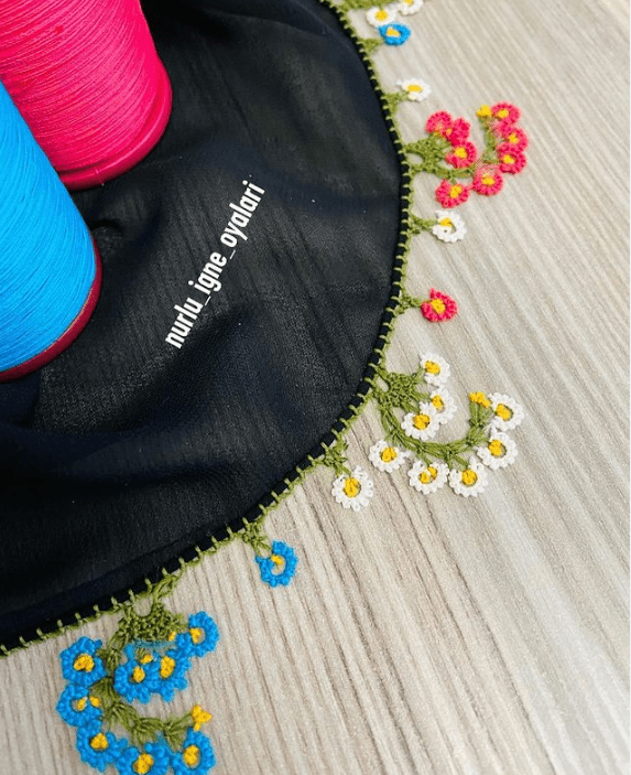 iğne oyası yazma kenarı modelleri