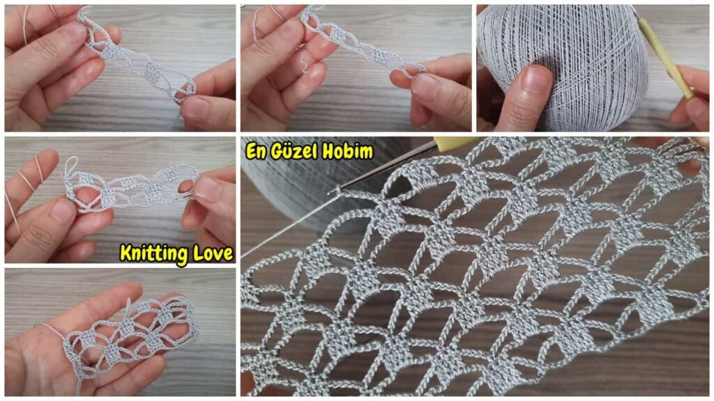 Yapımı Kolay Örgülere Yakışacak Tığ İşi Örgü Modeli