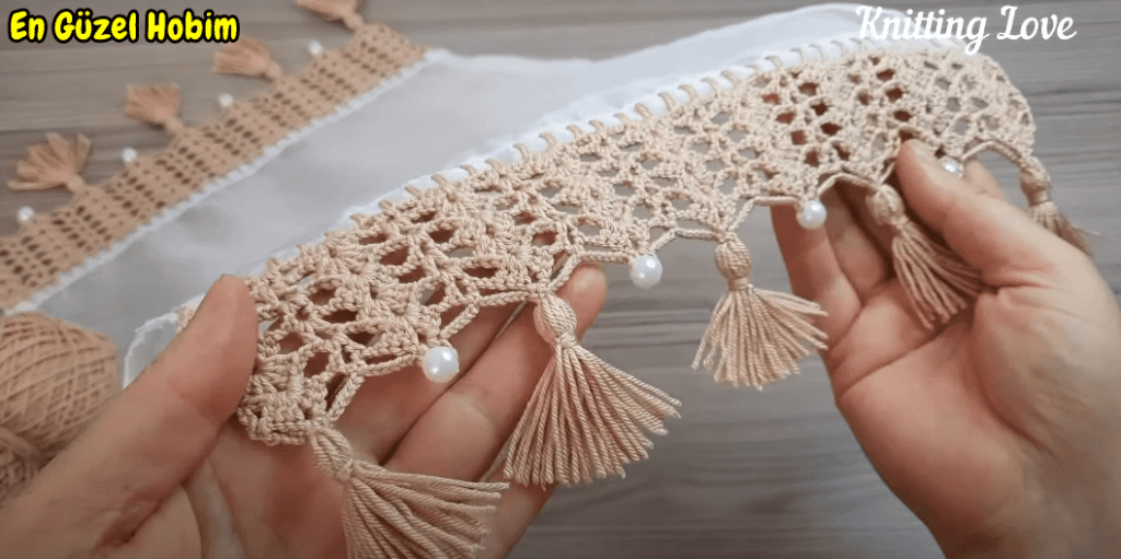 Çeyizlik Sehpa Örtüsü Tığ İşi Örgü Modeli Yapımı