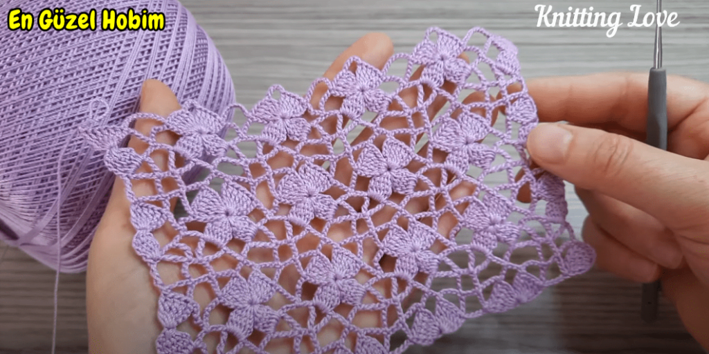 Harika Tığ İşi Örgü Modeli Deseni Yapımı