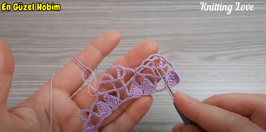 Harika Tığ İşi Örgü Modeli Deseni Yapımı