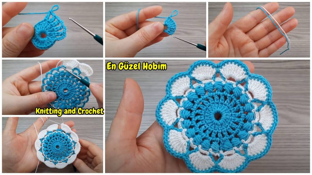 Tığ İşi Yuvarlak Fincan Altlığı Yapımı | Kolay Örgü Bardak Altlığı Modeli