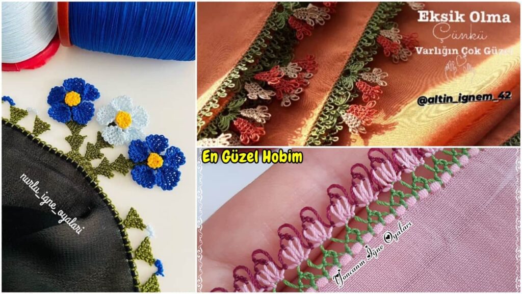 Gönlünüzü Fethedecek İğne Oyası Yazma Kenarı Modelleri