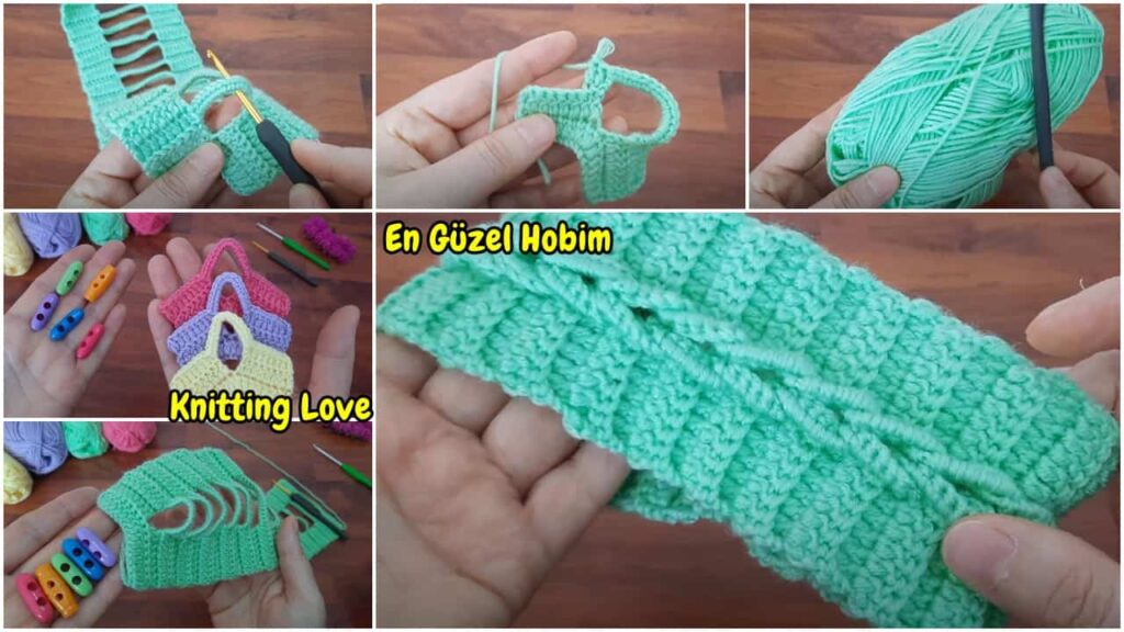 Cıvıl Cıvıl Tığ İşi Saç Bandı Örgü Modeli