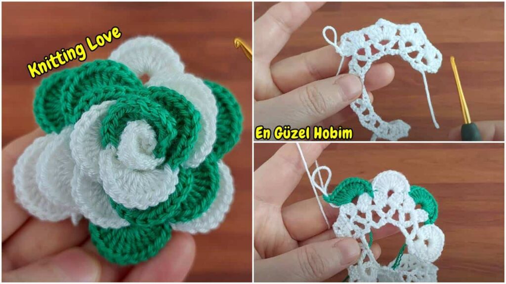 İki Renkli Dikişsiz Çiçek Yapımı