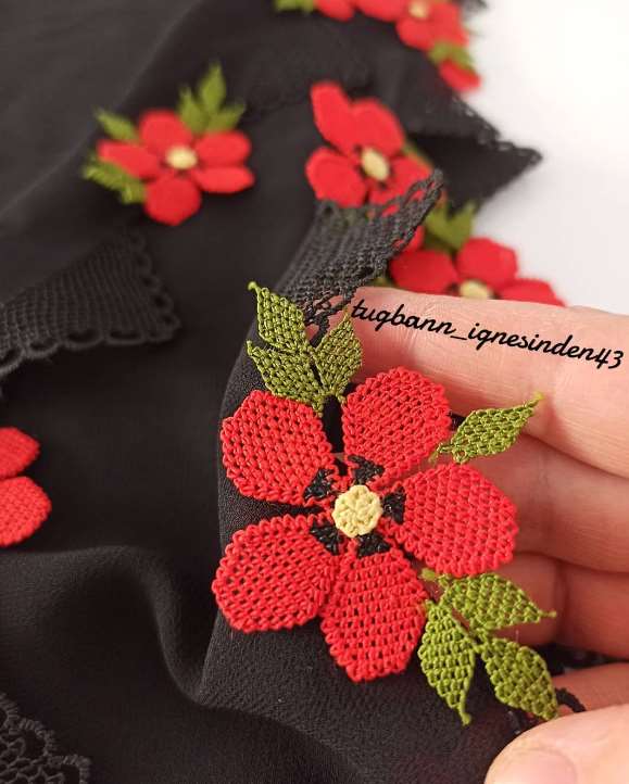 iğne oyası yazma kenarı modelleri