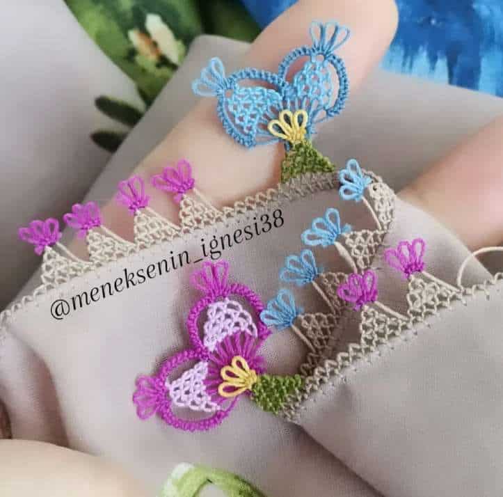 düz iğne oyası modelleri