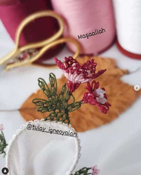 yeni iğne oyası örnekleri tülbent
