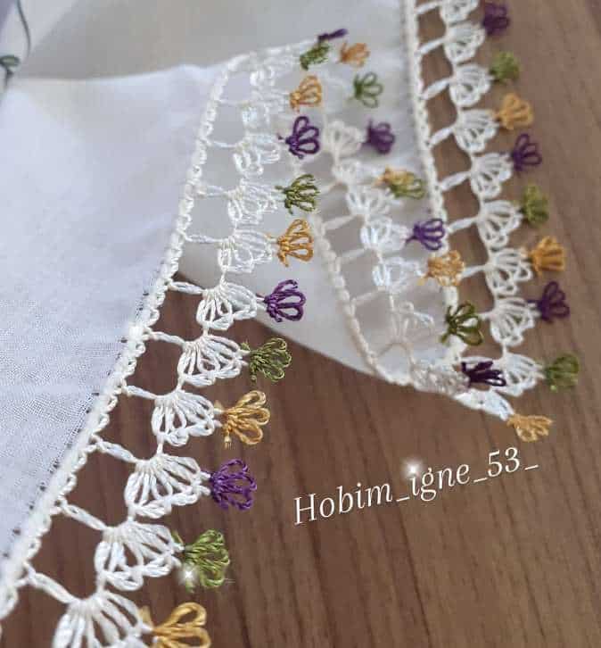 iğne oyası yazma kenarı modelleri